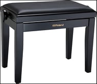 Roland Piano Bench 200 Series Polished Ebony, Vinyl Seat, Upgraded Fire-Retardant Material